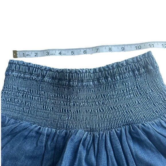 Aerie Women's Denim Ruffled Mini Skirt Size M NWOT - Picture 3 of 5